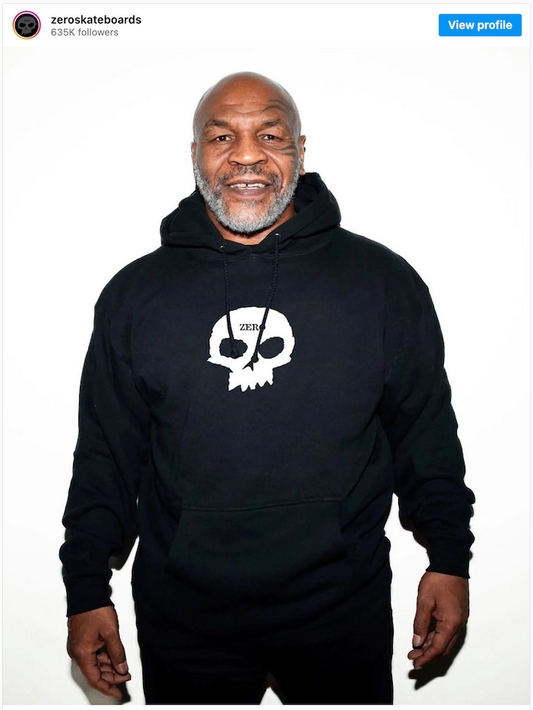 Jamie Thomas Posted a Photo of Convicted Rapist, Mike Tyson, Modeling a Zero Skateboards Hoodie