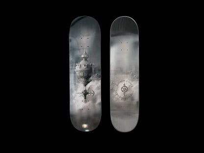 The Nine Muses & Chris Becker: "Early Dreams of Flight II" Skateboard Deck